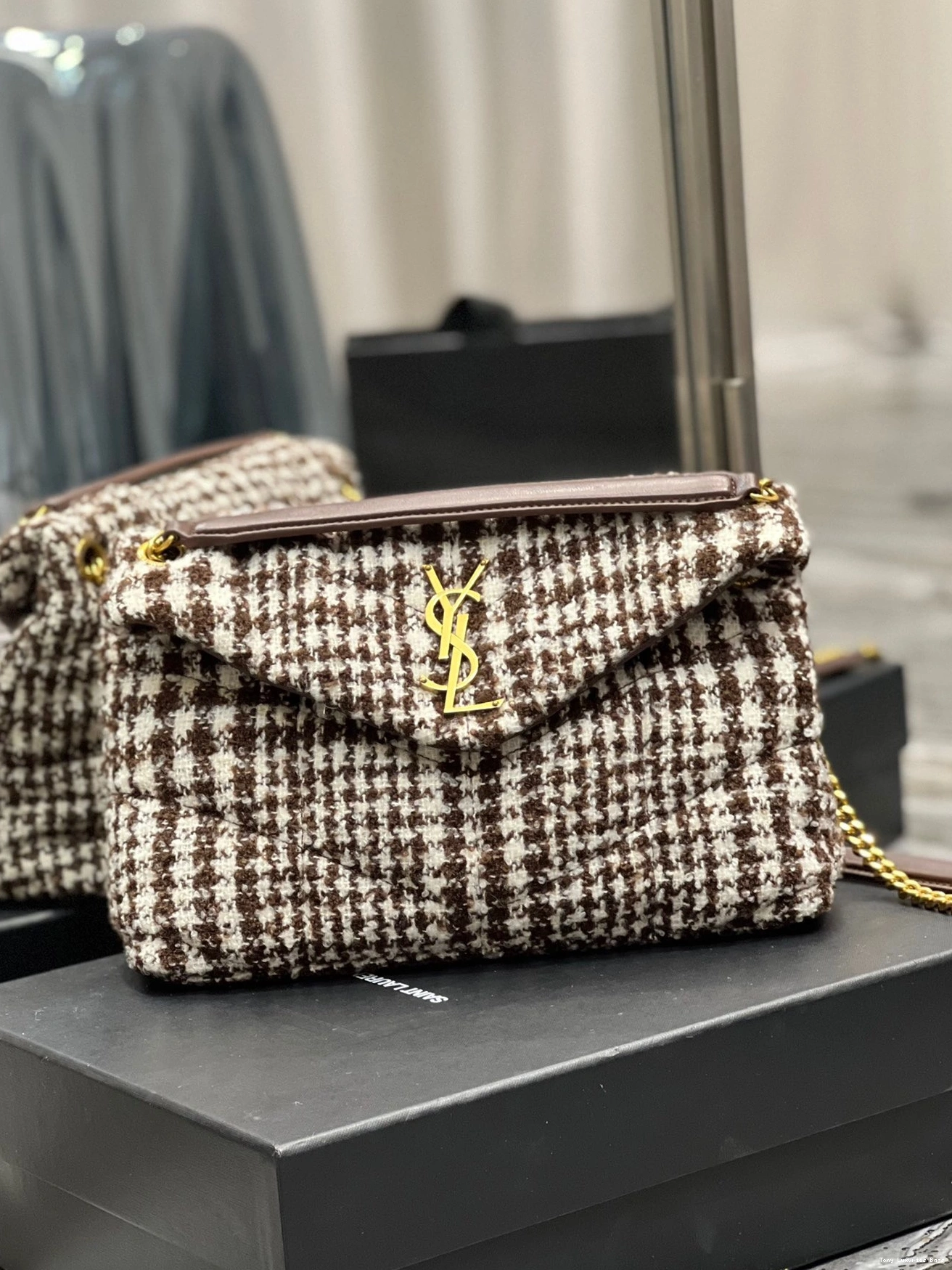 Tony Luxuries YSL CHAIN PUFFER SMALL BAG 0729